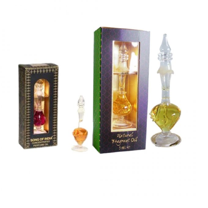 Attar Luxurious Veda en flacon de verre soufflé 5ml