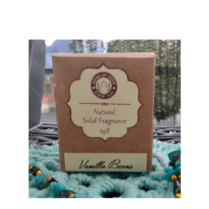 Vanille: Parfum solide dans un pot en palissandre. 6g