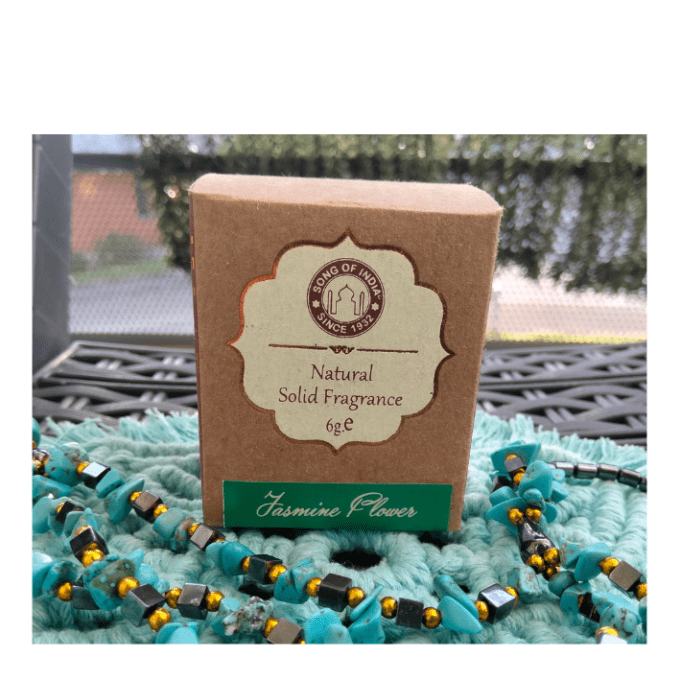 Jasmin: Parfum solide dans un pot en palissandre. 6g