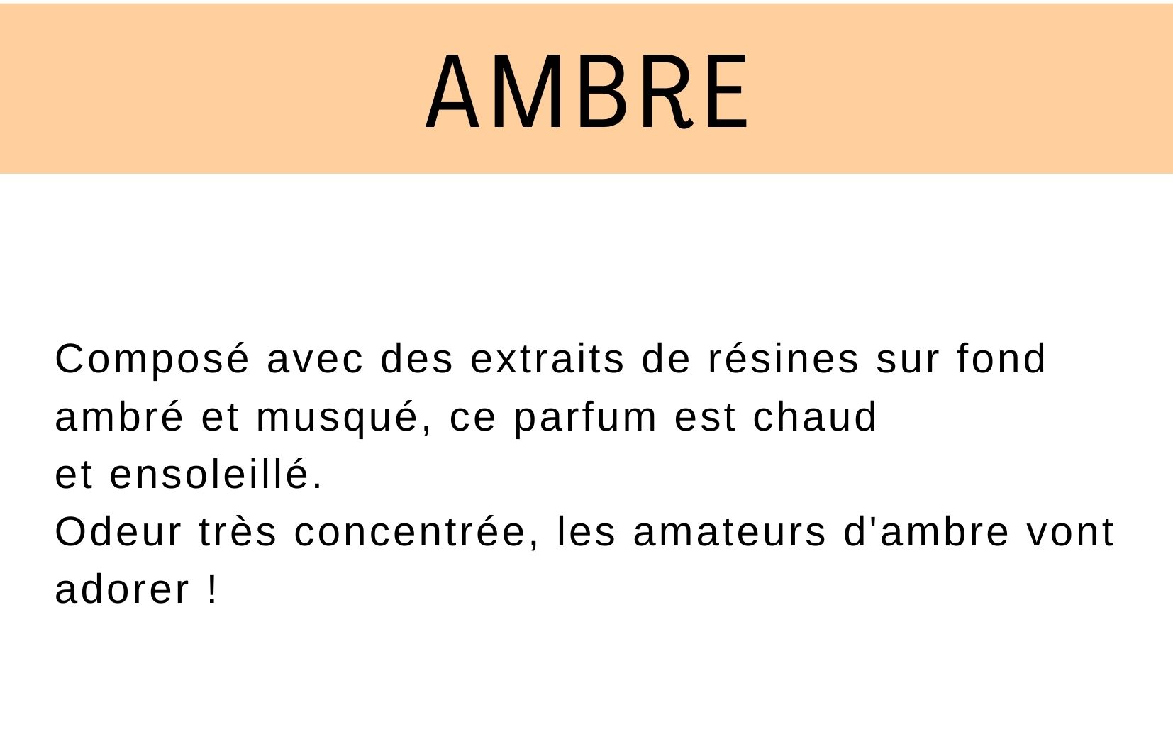 Description parfum ambre