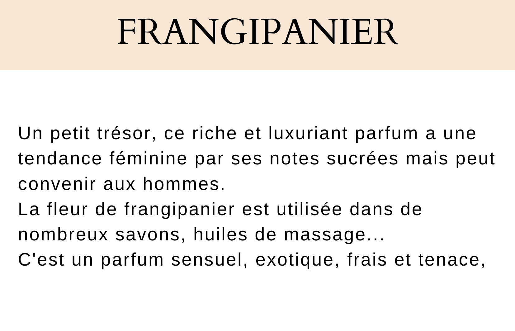 frangipanier parfum