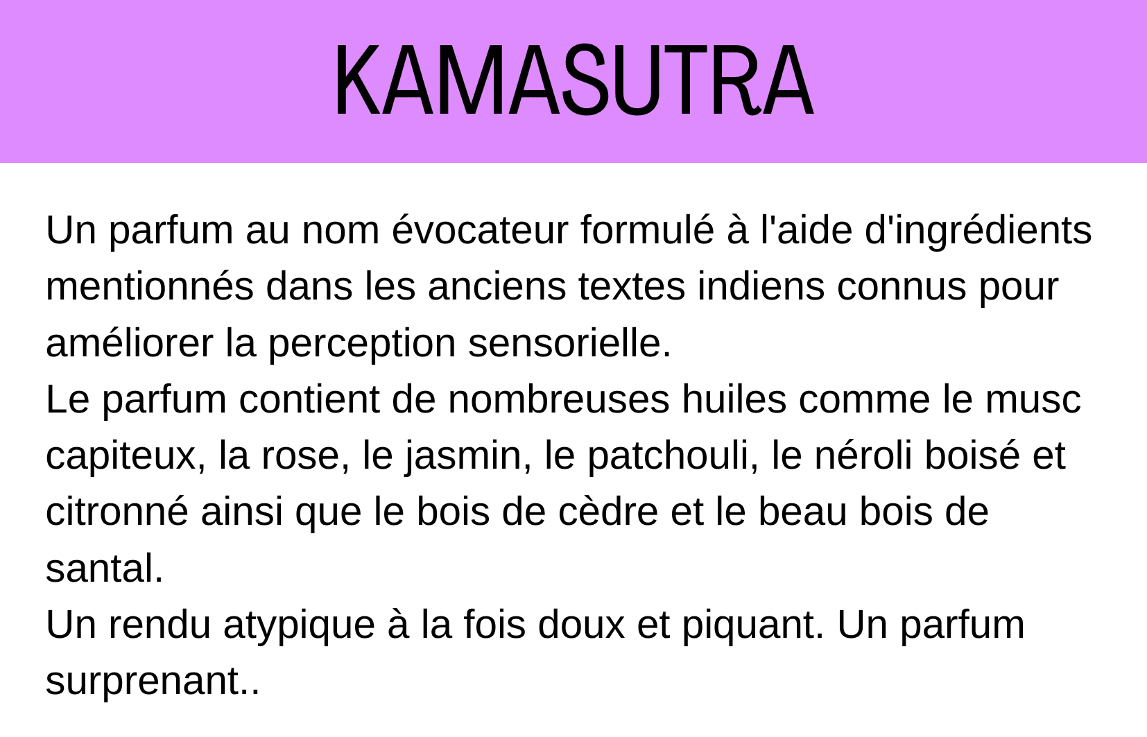 Fragrance Kamasutra