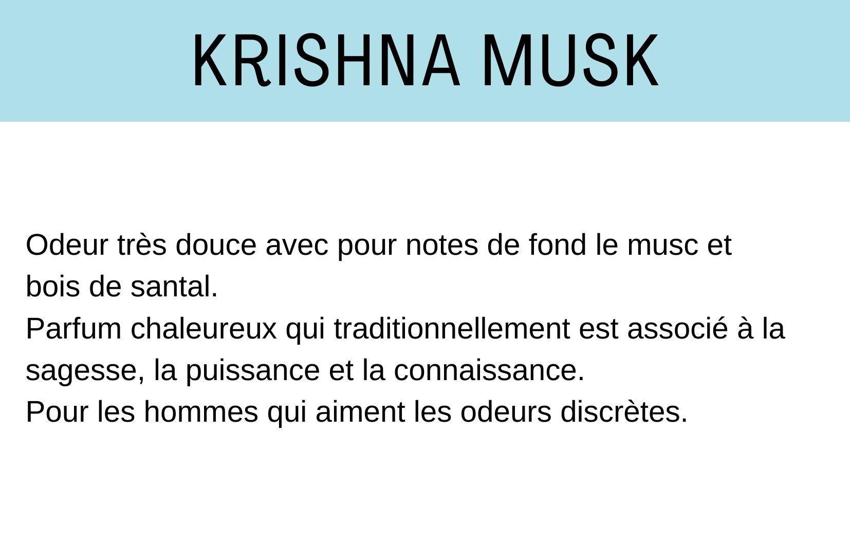 Fragrance Krishna Musk