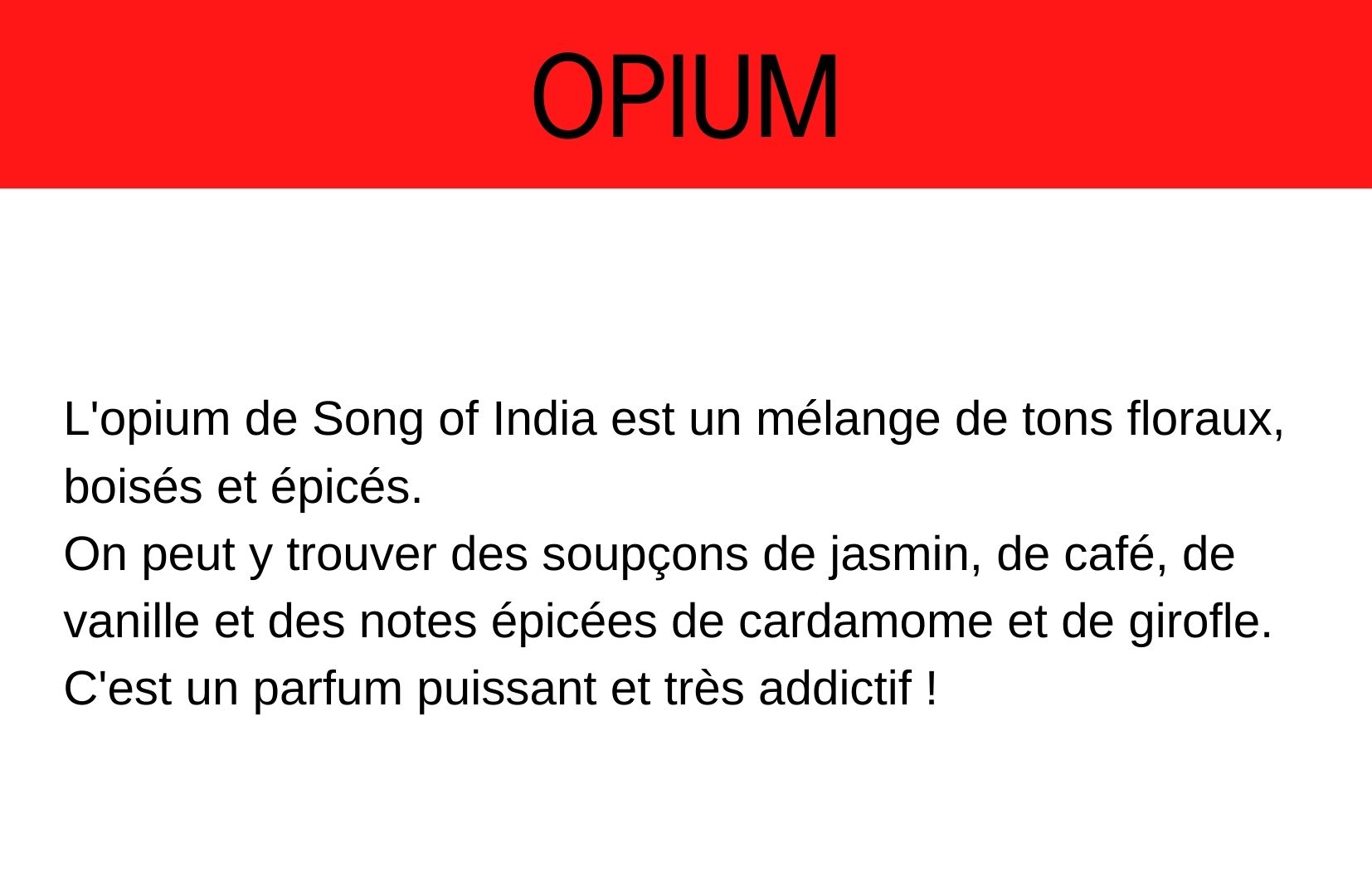 Fragrance opium