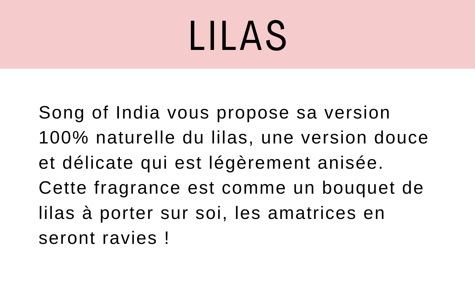 descriptif parfum lilas