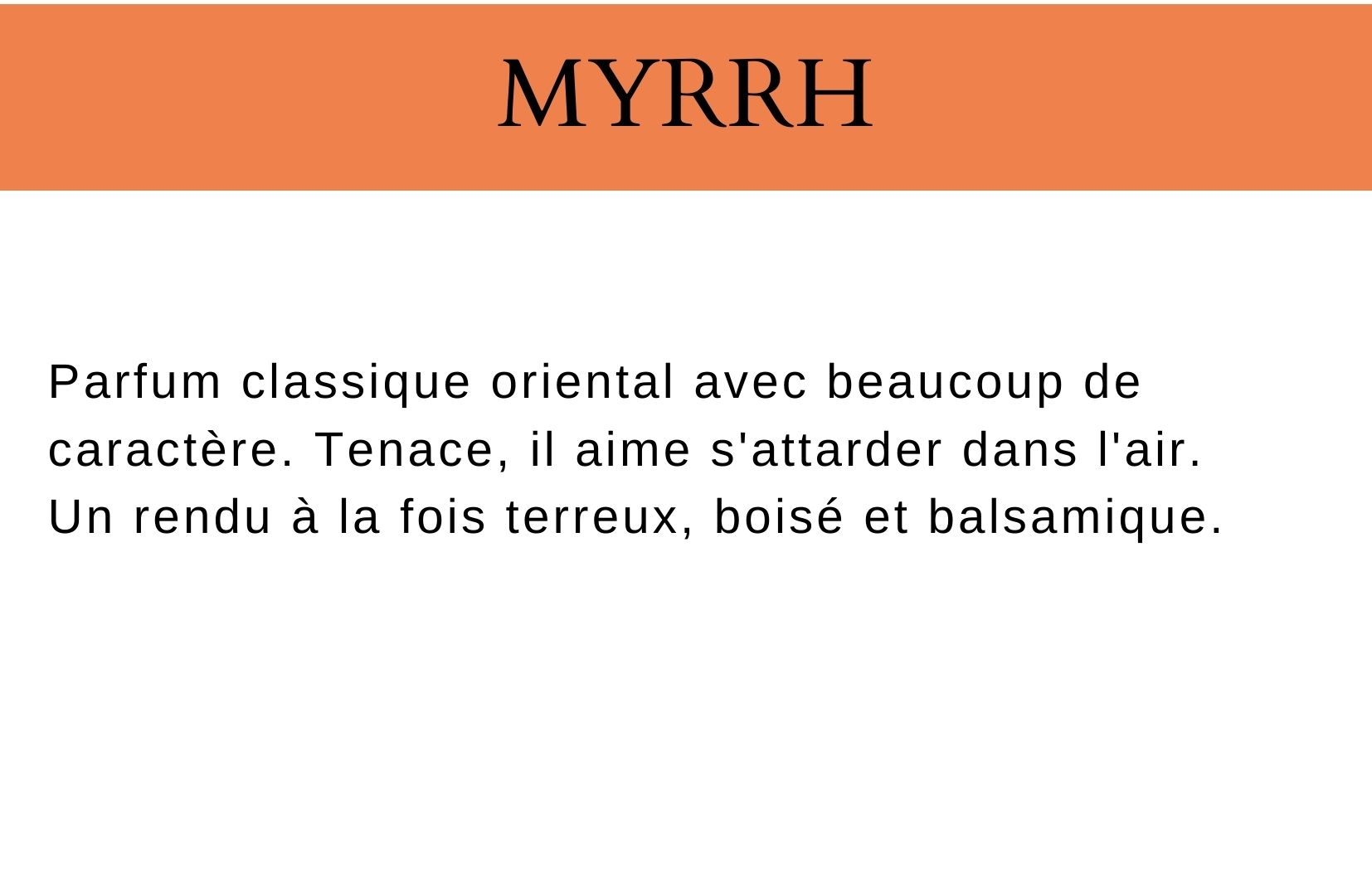 Description parfum myrrh