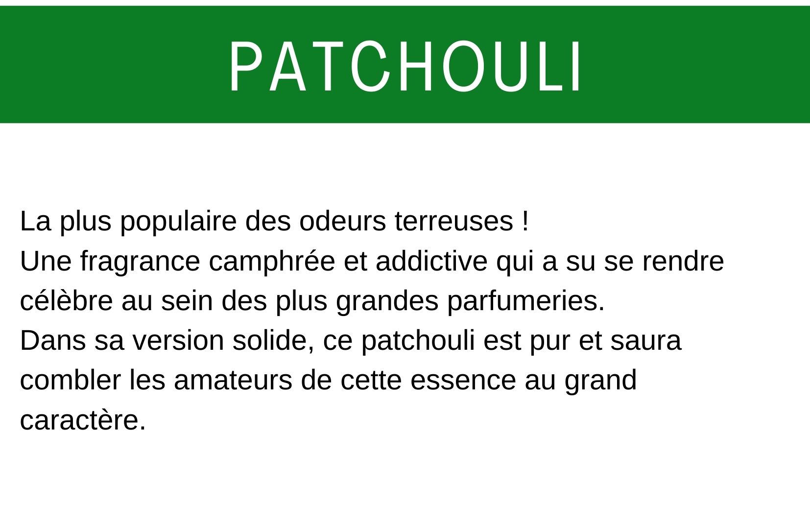 Description parfum patchouli