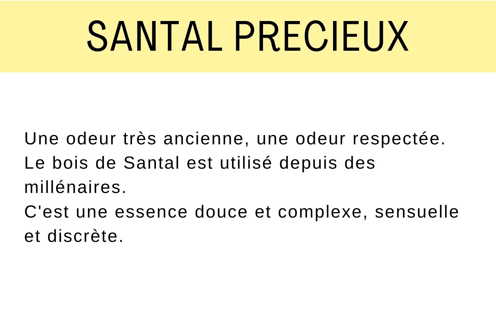 description fragrance santal